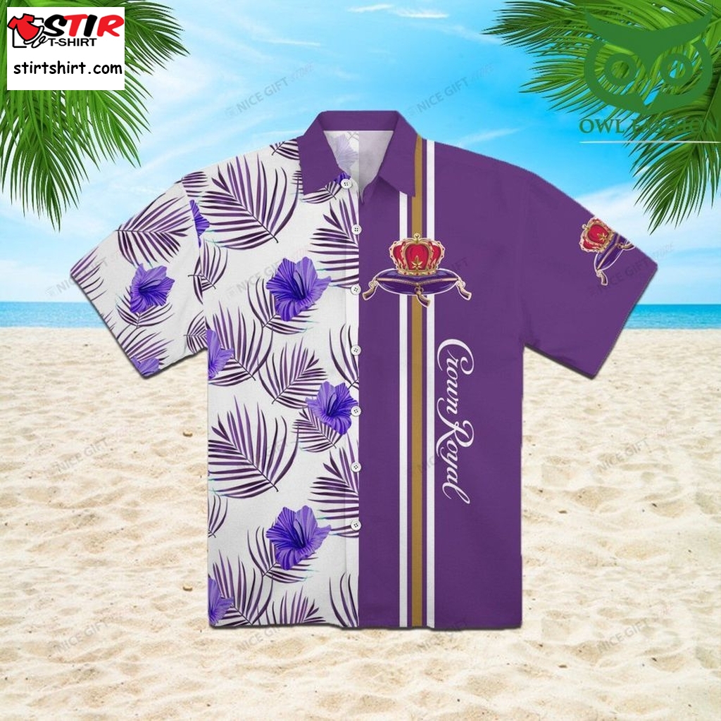 Crown Royal Mauve Floral 3D Shirt Hawaiian Aloha For Summer  Jurassic Park  Guy