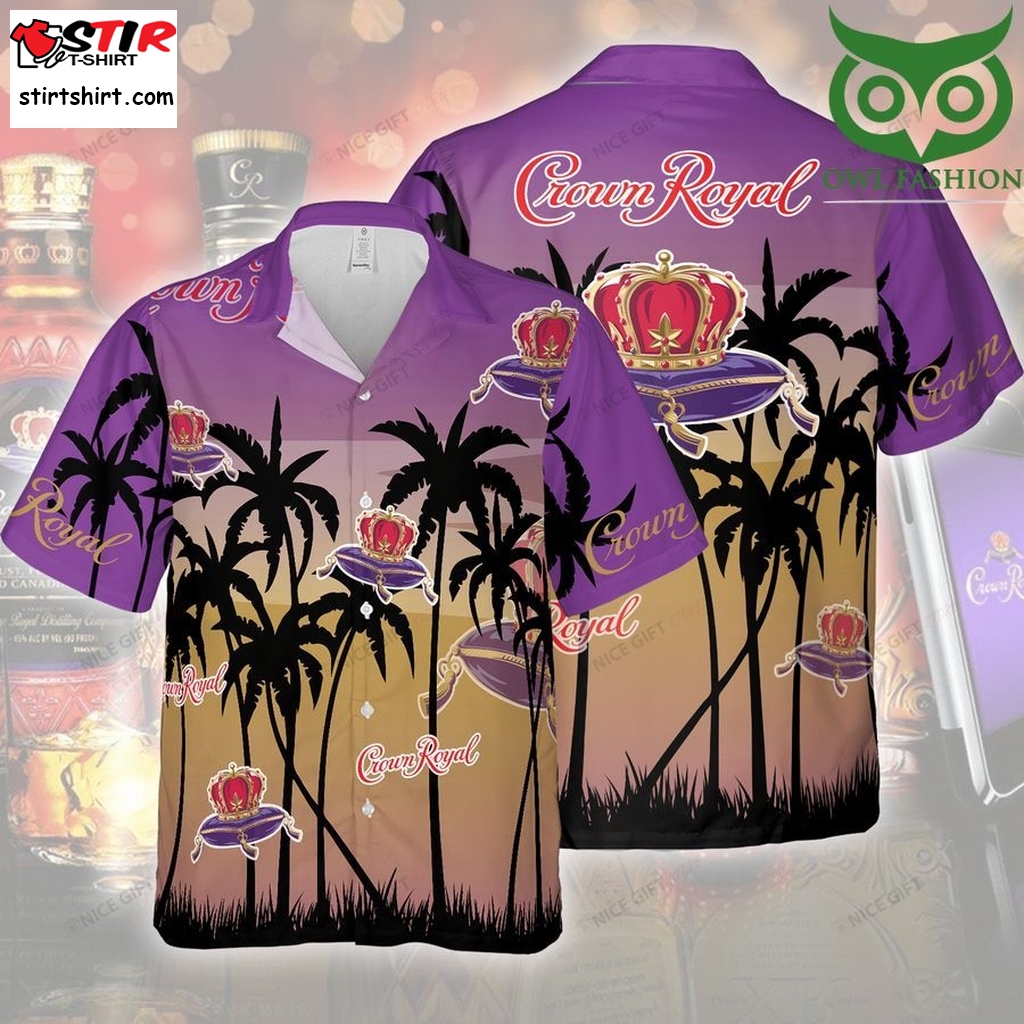 Crown Royal Palm Trees Dawn Sky 3D Shirt Hawaiian Aloha For Summer  Jurassic Park  Guy
