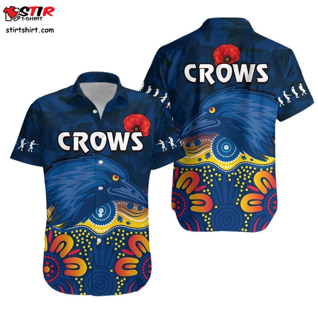 Crows  Hawaiian Shirt Adelaide Football Camouflage Style Lt13  Flannel 