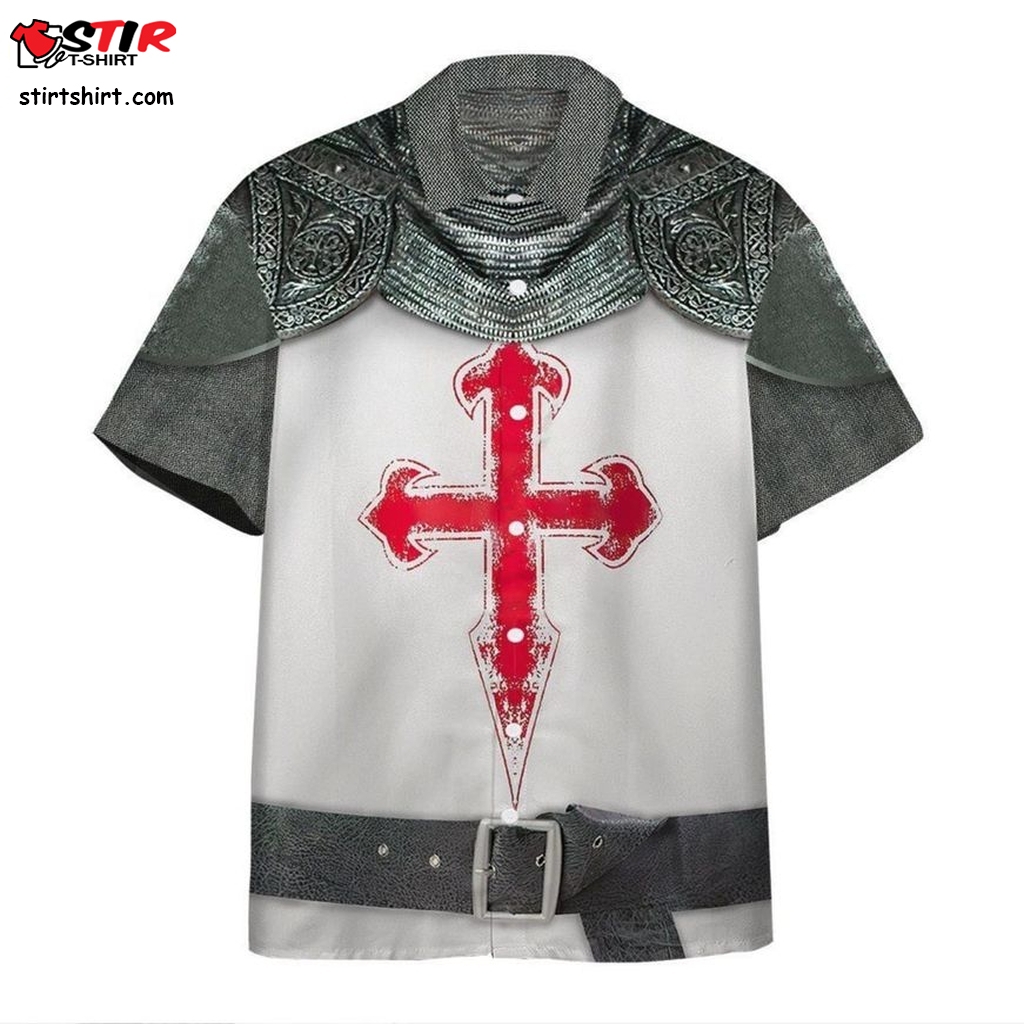 Crusader Knight Armour Hawaiian Shirt  Under Armour Hawaiian Golf Shirt