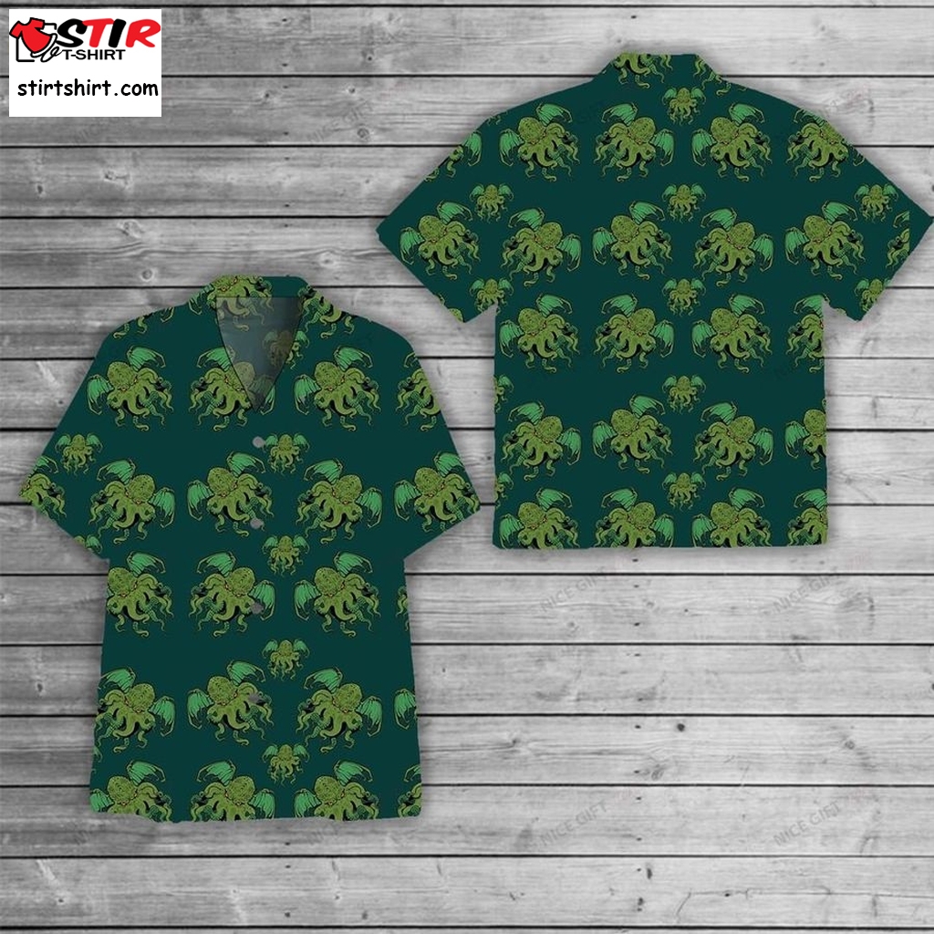 Cthulhu Pattern Hawaiian Shirt   Pattern