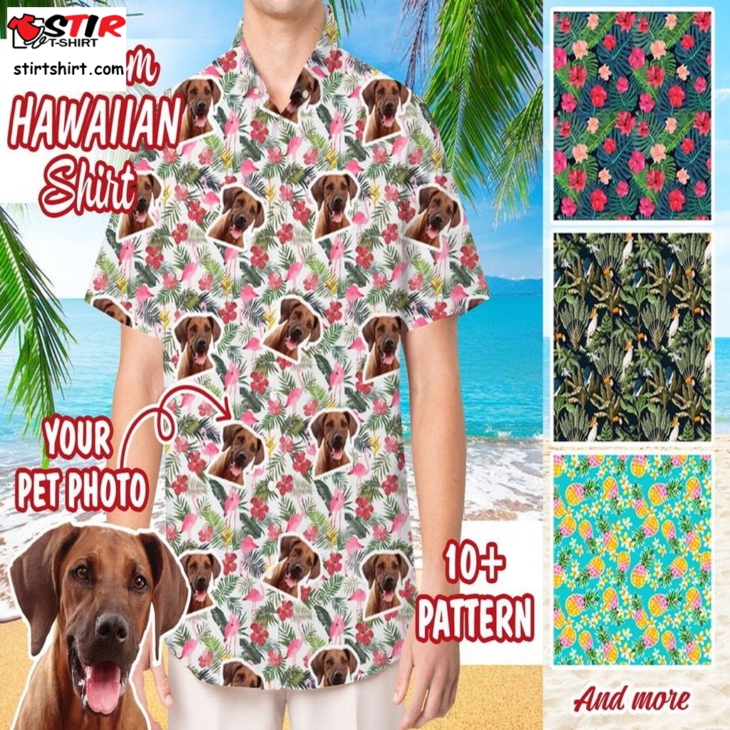 Custom Hawaiian Dog Shirt, International Dog Day, Personalized Hawaii Shirt, Custom Photo Face Shirt, Hawaiian Shirts For Lover Dog   With Dog Face