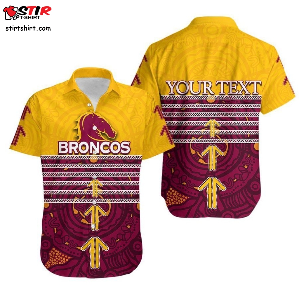 Custom Personalisedbrisbane Broncos Hawaiian Shirt Aboriginal Special Th4   Formal