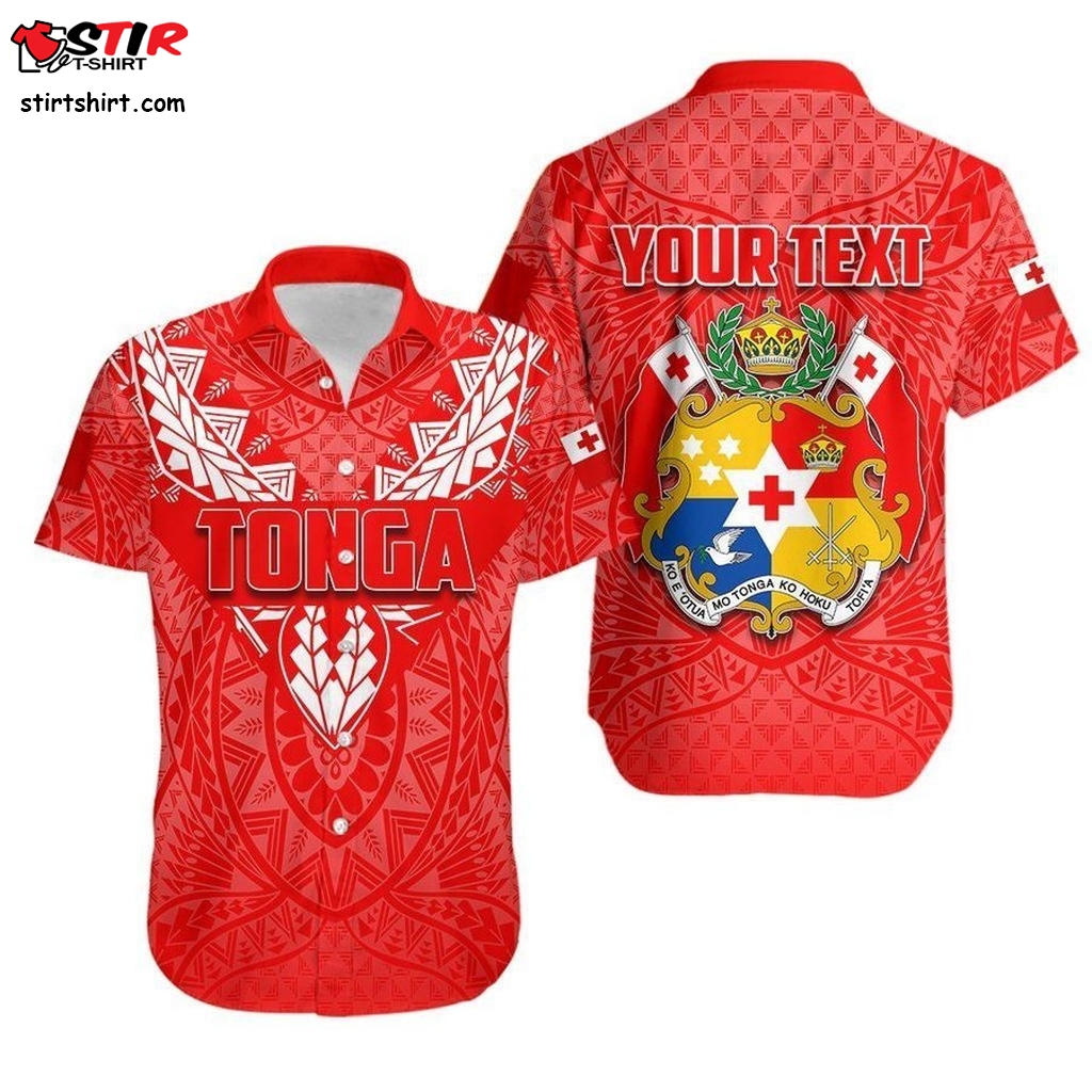 Custom Personalisedtonga Rugby Hawaiian Shirt Polynesian With Coat Of Arms Style Th4   2494   With Sport Coat