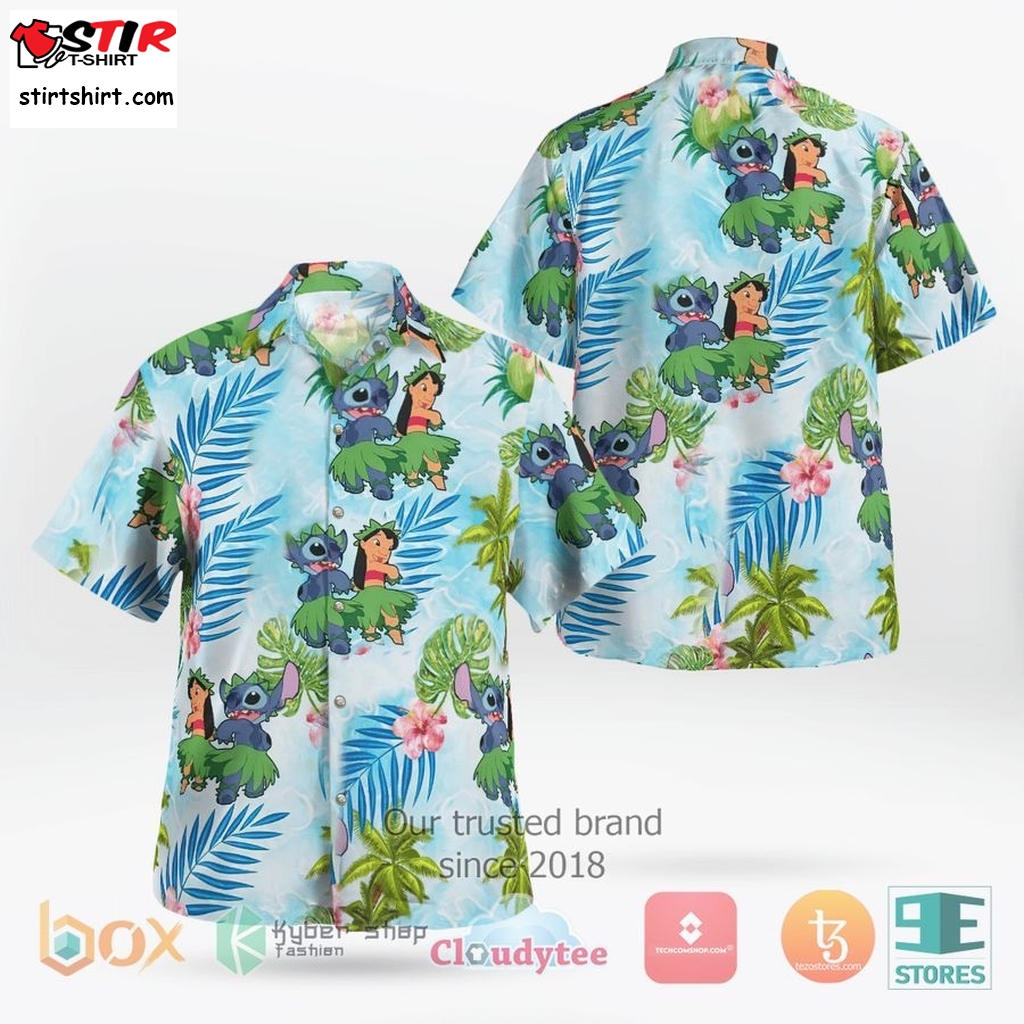 Cute Stitch And Lilo Aloha Dance Hawaiian Shirt - StirTshirt