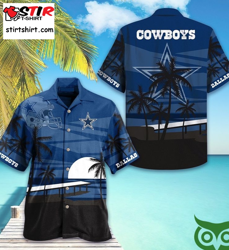 Dallas Cowboys Blue Red Sunset Hawaiian Shirt  Dallas Cowboys 
