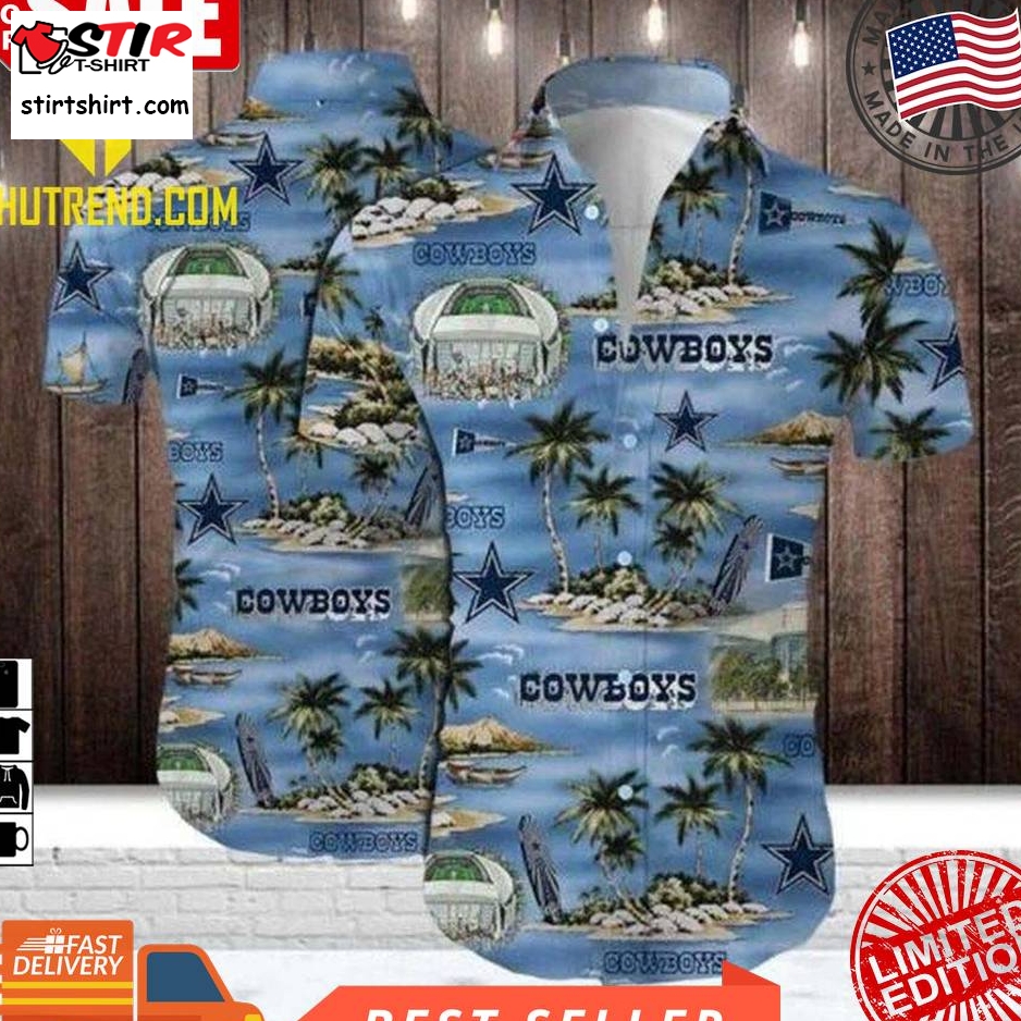 Dallas Cowboys Logo Summer Beach Nfl Hawaiian Shirt  Dallas Cowboys 