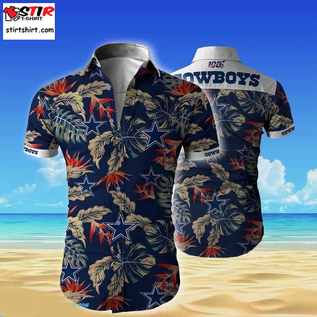 Dallas Cowboys Mens Hawaiian Button Up Shirt  Mens s