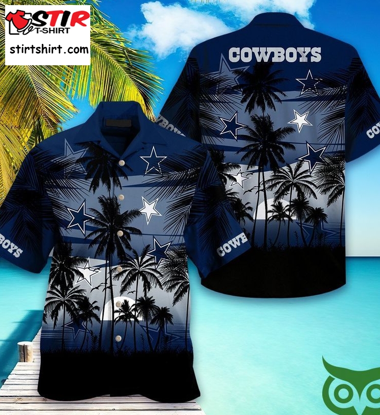 Dallas Cowboys Star In The Sky Dark Blue Hawaiian Shirt  Dallas Cowboys 