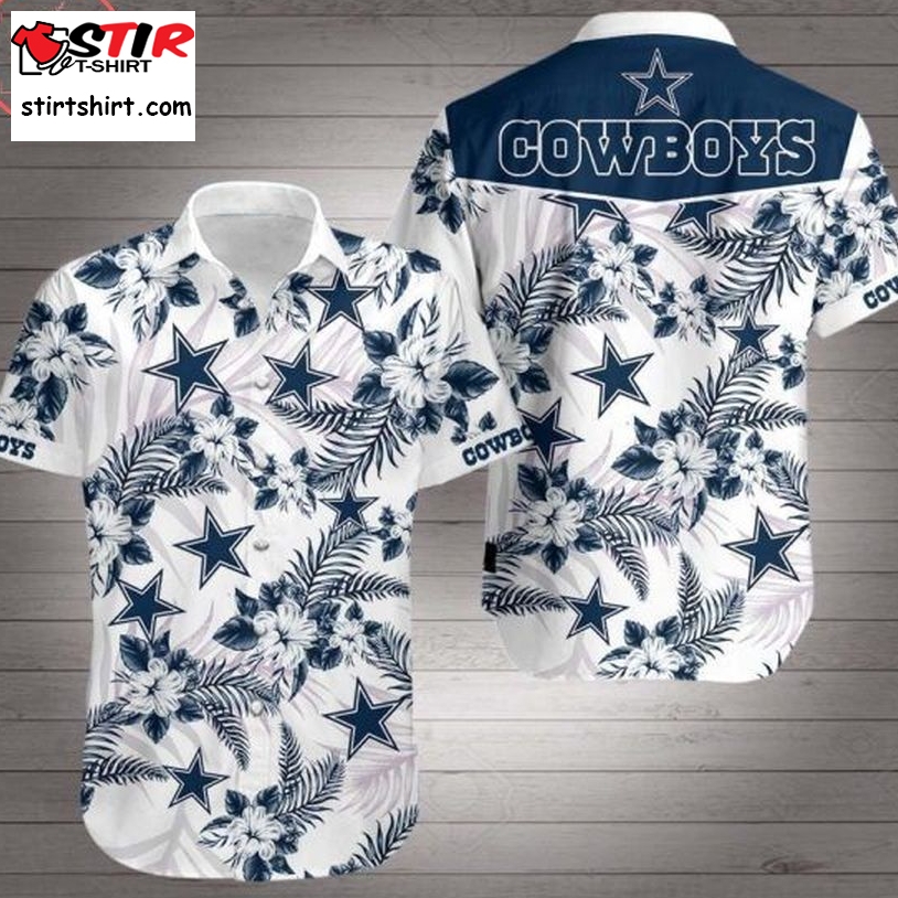 Dallas Cowboys Starflower Hawaiian Shirts  Dallas Cowboys 