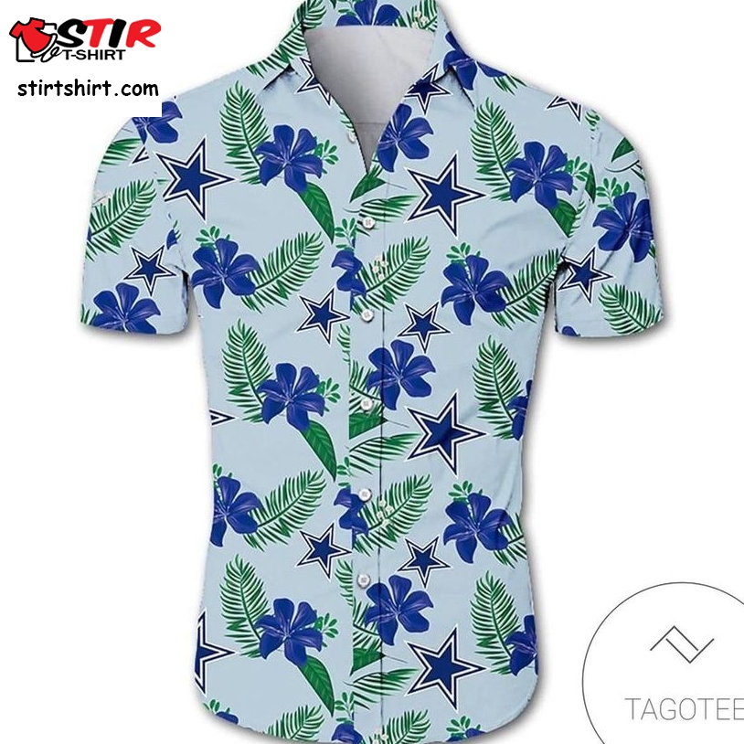Dallas Cowboys Tropical Flower Authentic Hawaiian Shirt 2023  Dallas Cowboys 