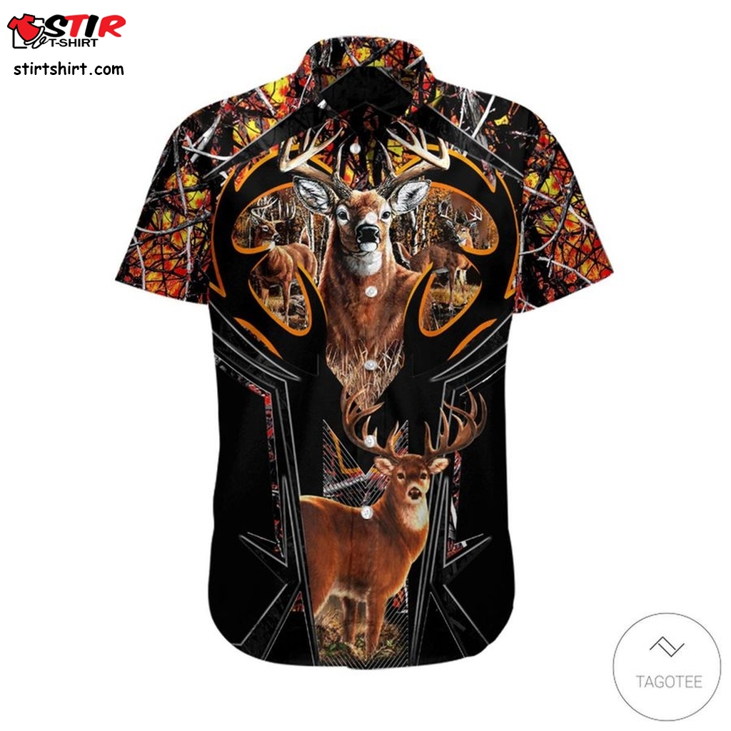 Deer Hunting Lover Camo Button Hawaiian Shirt  Ace Ventura Shirt Hawaiian
