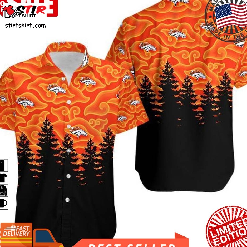 Denver Broncos Coconut Tree Nfl Gift For Fan Hawaii Shirt And Shorts Summer Collection 5 H97  Denver Broncos 