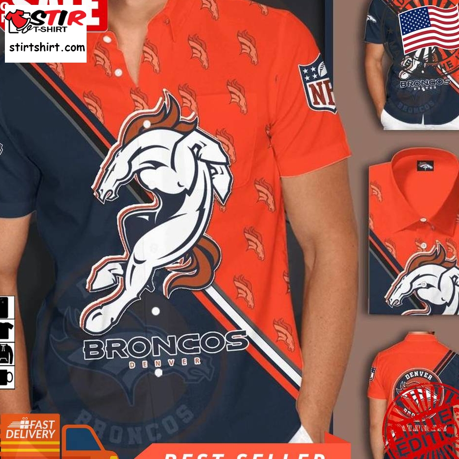 Denver Broncos Nfl Gift For Fan Hawaiian Graphic Print Short Sleeve Hawaiian Shirt 6 H97  Denver Broncos 