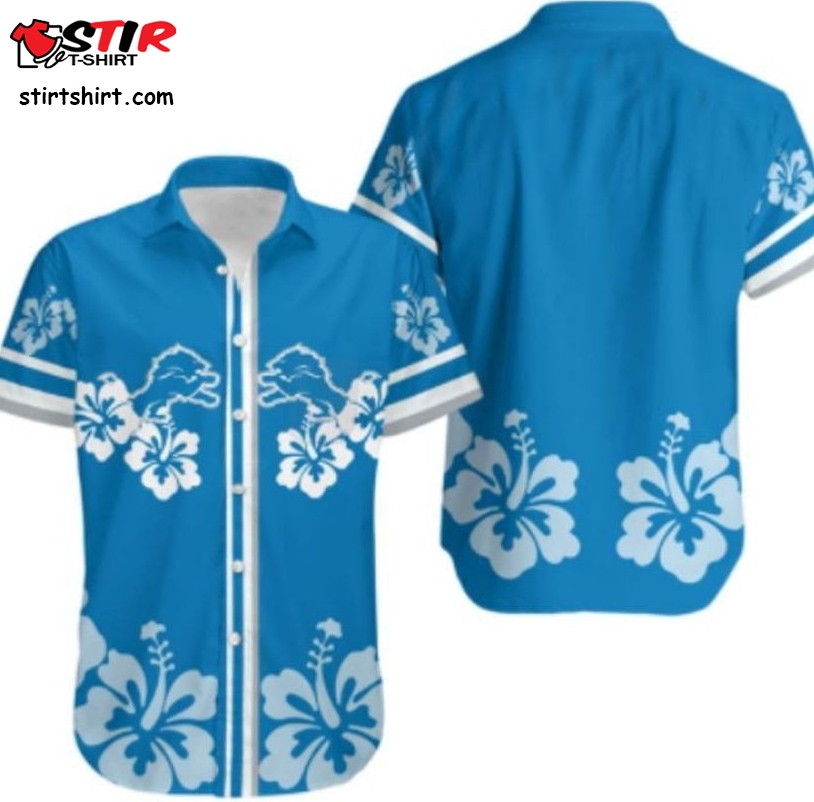 Detroit Lions Hibiscus Flower Hawaii Shirt And Shorts Summer Collection 2 H97  Detroit Lions 