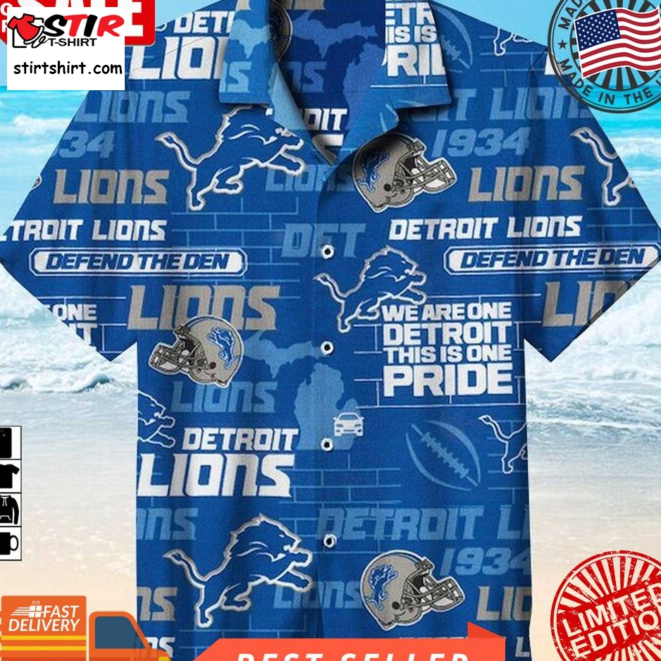 Detroit Lions Hometown Rugby Team Nfl Hawaiian Graphic Print Short Sleeve Hawaiian Shirt Size S   5Xl  Detroit Lions 