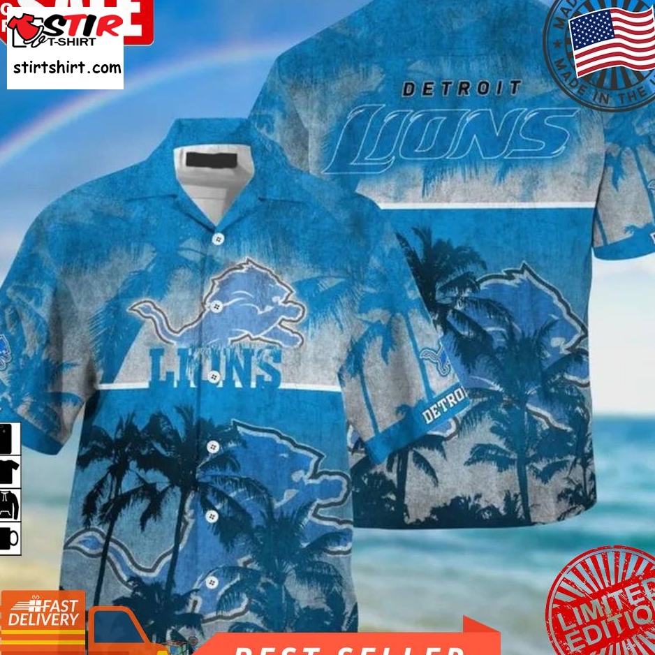 Detroit Lions Nfl Palm Tree Hawaiian Shirt  Saleoff  Detroit Lions 