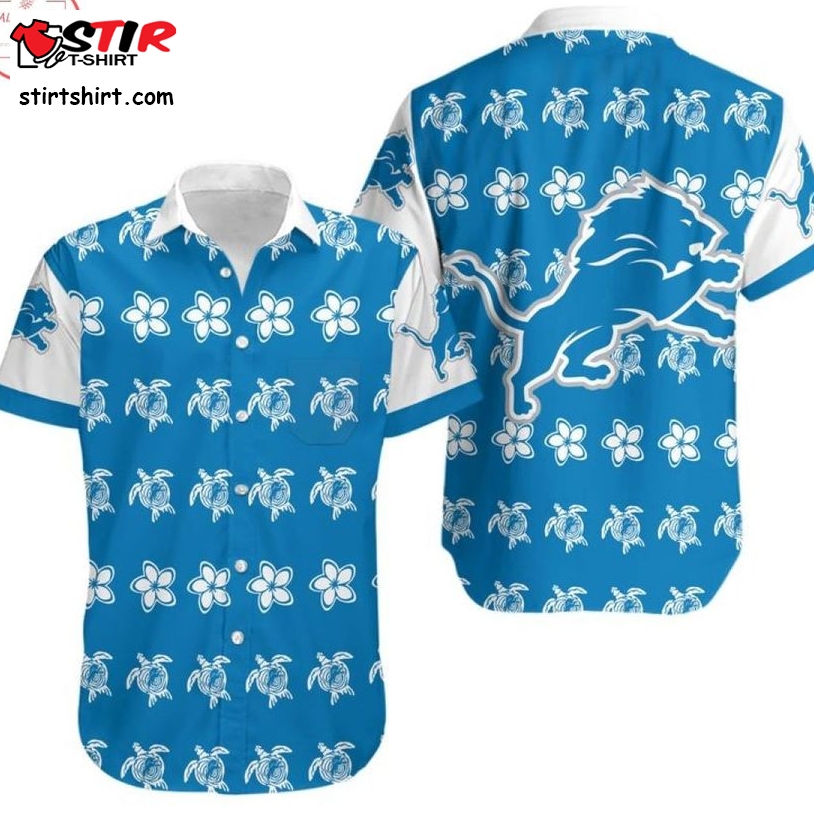 Detroit Lions Turtle Hawaiian Shirt Detroit Tigers - StirTshirt