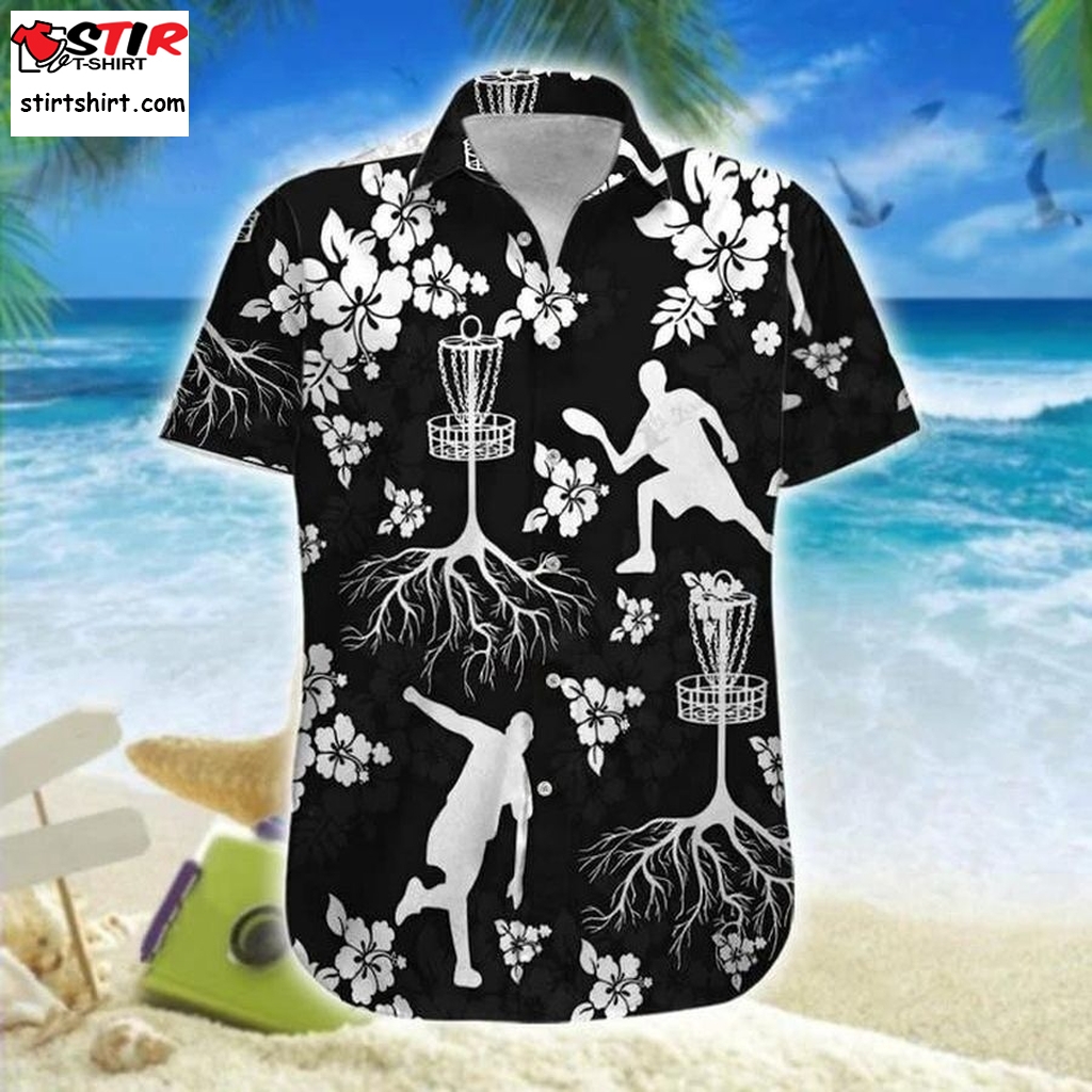 Disc Golf Tree Hibiscus Hawaiian Shirt Polo Shirt, Funny Shirts, Gift Shirts, Graphic Tee