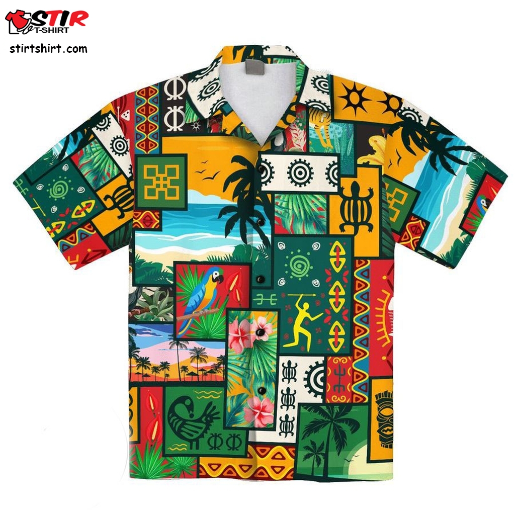 Discover Cool African Pattern Funny Colorful Tropical Hawaiian Aloha Shirts