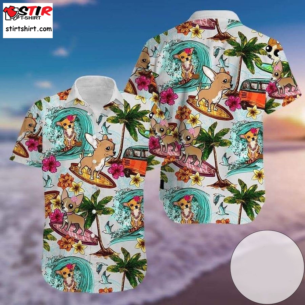 Discover Cool Beach Hawaii Chihuahua Tropical Authentic Hawaiian Shirt 2023S  Cool s