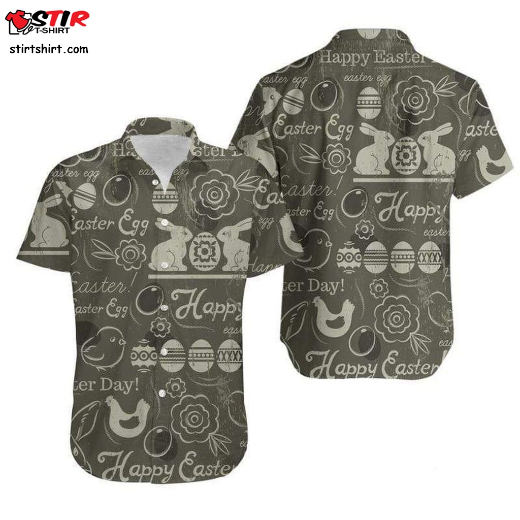 Discover Cool Happy Easter Grey Unisex Hawaiian Aloha Shirts 170321V
