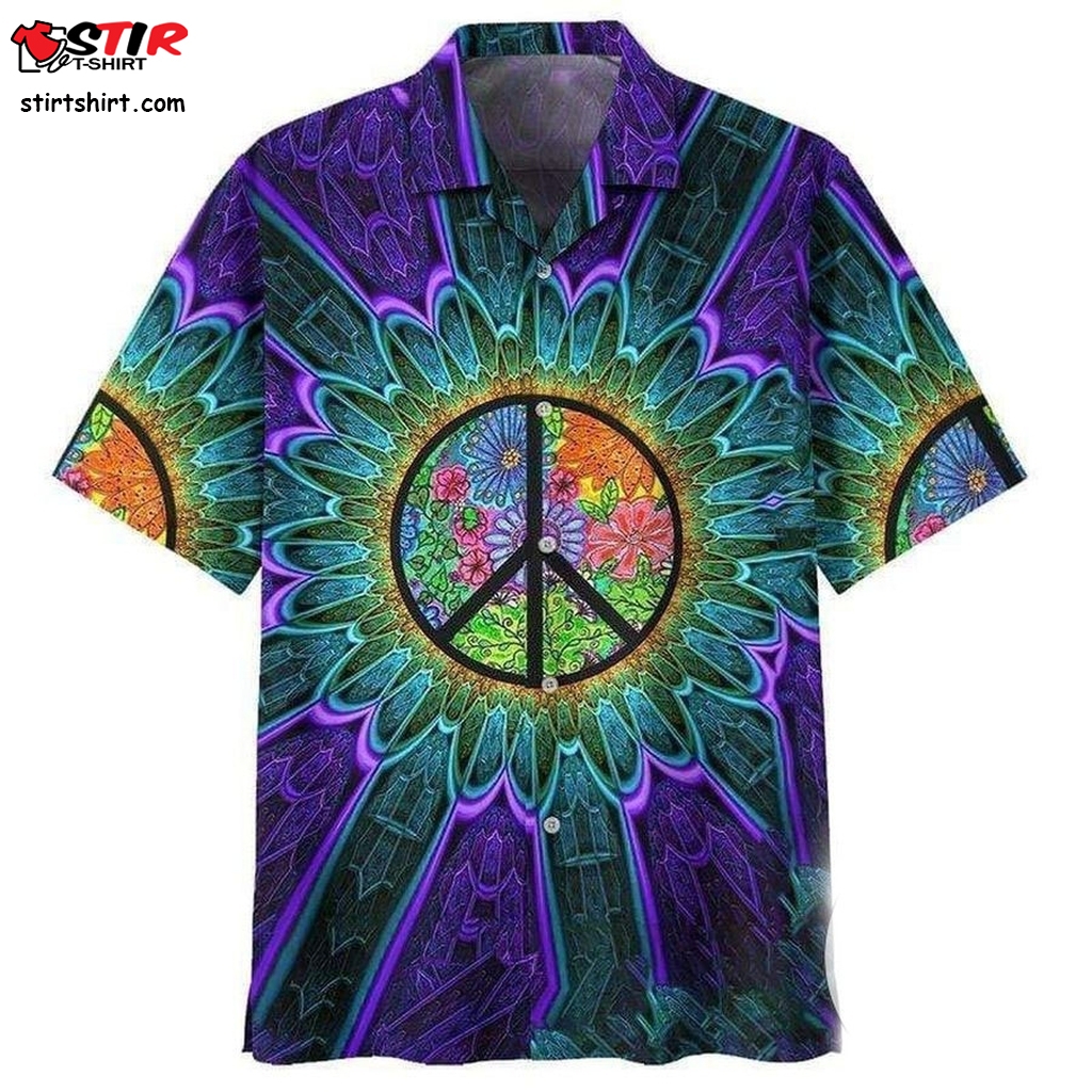 Discover Cool Hippie Sunflower Peace Peaceful Hippy Lover Aloha Authentic Hawaiian Shirt 2023S V  Cool s