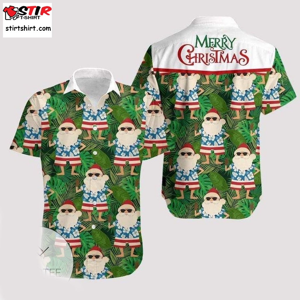 Discover Cool Merry Christmas Santa Claus Funny Hawaiian Aloha Shirts