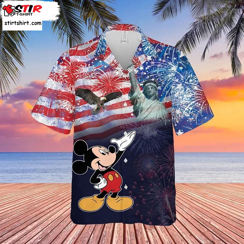 Disney 4Th Of July Hawaiian Shirt Mickey Mouse  Disney 