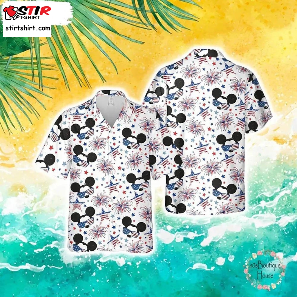 Disney 4Th Of July Hawaiian Shirt Mickey Patriotic  Disney 