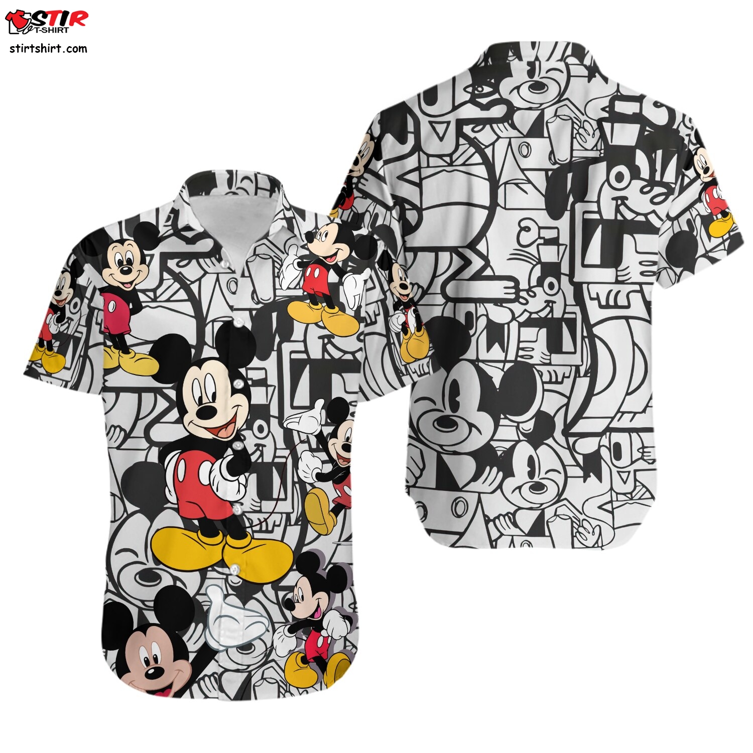Disney Mickey Mouse Hawaiian Shirt,Summer Beach Trip Family Hawaiian Shirt, Aloha Hawaiian Beach Shirt