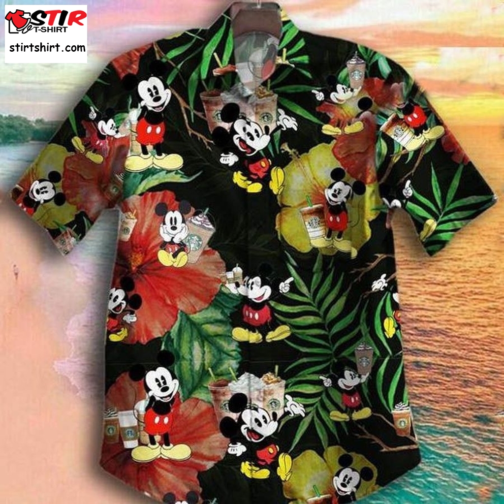 Disney Mickey Mouse Iii Graphic Print Short Sleeve Hawaiian Shirt Size S   5Xl  Disney s