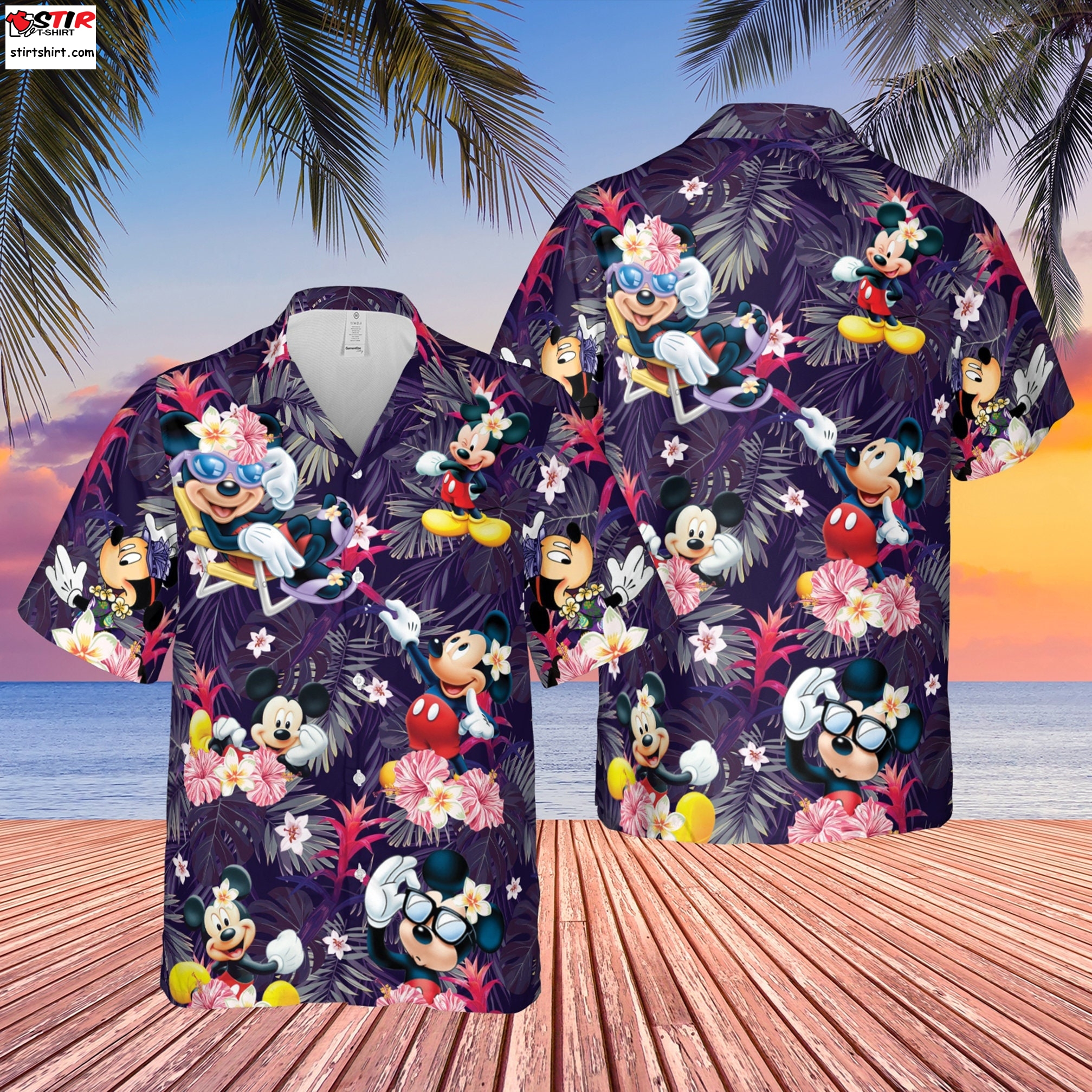 Disney Mickey Mouse Minnie Hawaiian Shirt, Summer Beach Trip Family Hawaiian Shirt, Mickey And Friends Family Vacation Shirt H64
