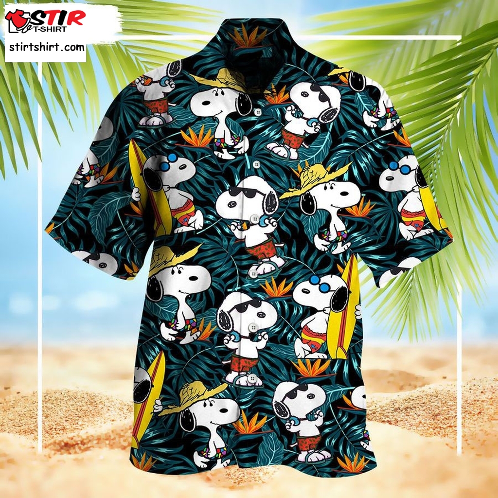 Disney Snoopy Hawaiian Shirt Tropical Beach   Disney s