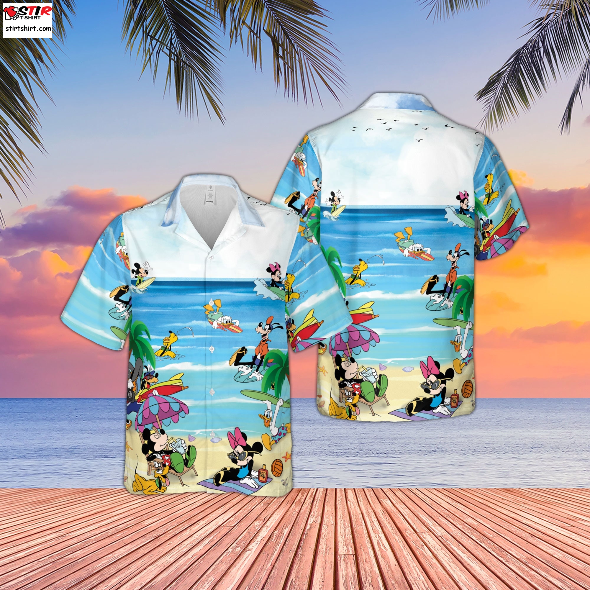 Disney Summer Mickey And Minnie Mouse Hawaiian Shirt, Mickey And Friends Beach Party Shirts, Family Vacation Holiday Hawaiian Shirt H22  Mickey Mouse 