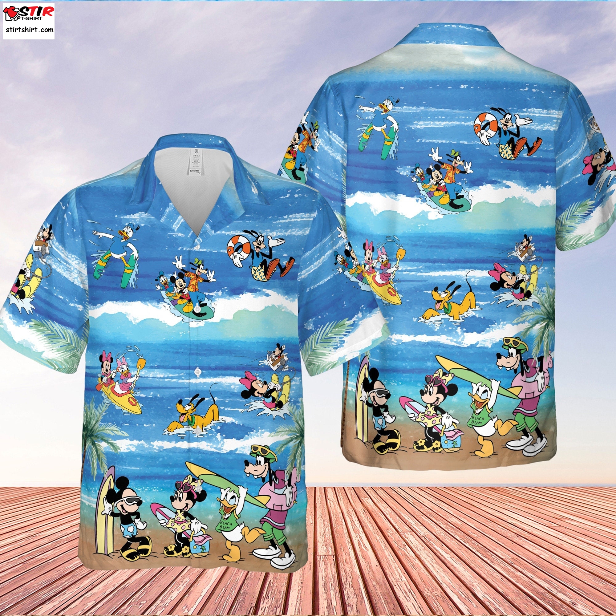 Disney Summer Mickey And Minnie Mouse Hawaiian Shirt, Mickey And Friends Family Vacation Holiday Hawaiian Tshirt  Mickey Mouse 
