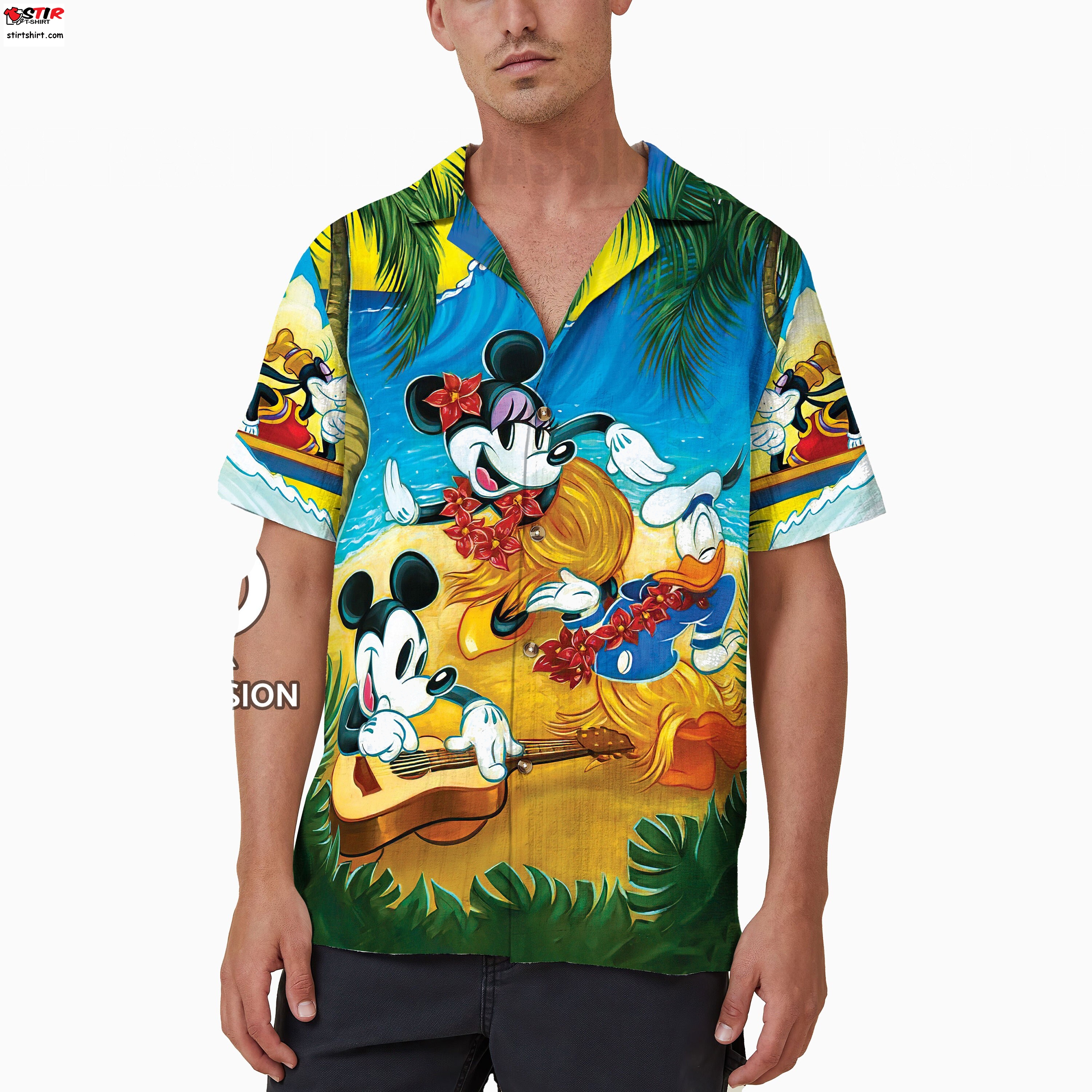 Disney Summer Vacation Mickey Mouse And Minnie Mouse Hawaiian Shirt, Disney Trip Family Shirt, Aloha Shirt