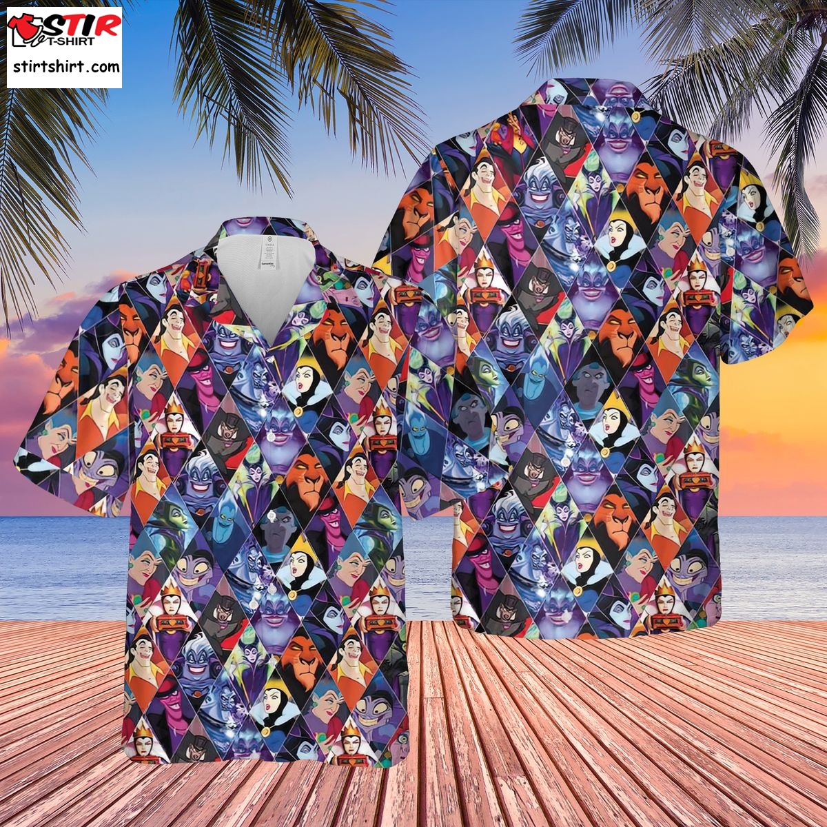 Disney Villain Summer Hawaiian Shirt, Ursula Maleficent Evil Queen Cruella Summer Short Sleeve Button Hawaiian Shirt, Beach Shirts  Disney s