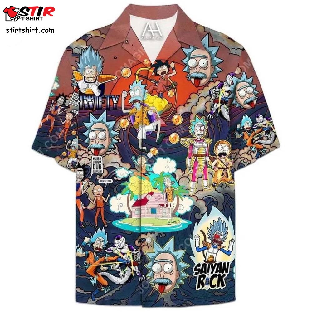 Dragon Ball Z Rick And Morty Hawaiian Shirt  Dragon Ball Z 