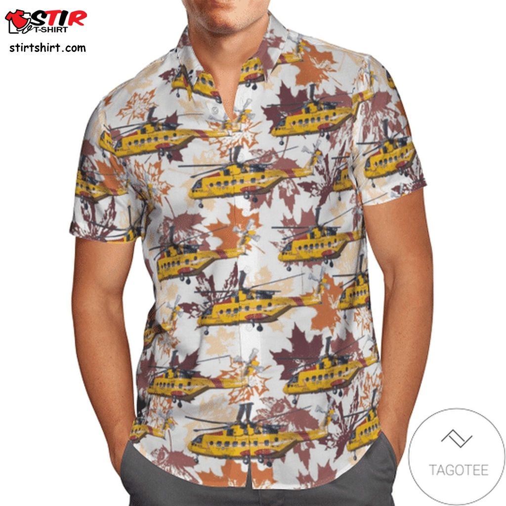 Ehi Ch 149 Cormorant Eh 101 Mk511 Sar Hawaiian Shirt  Captain America 