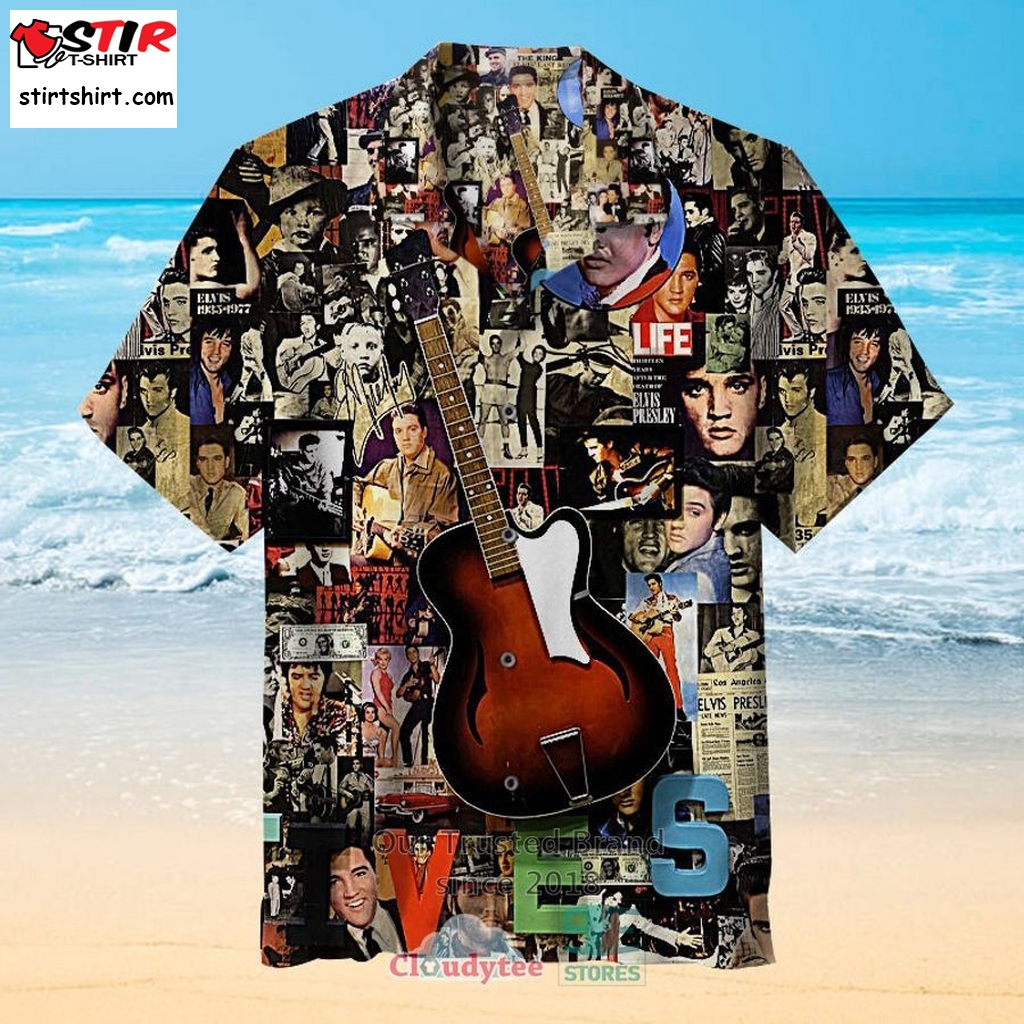 Elvis Lives Collage Hawaiian Shirt    Elvis 