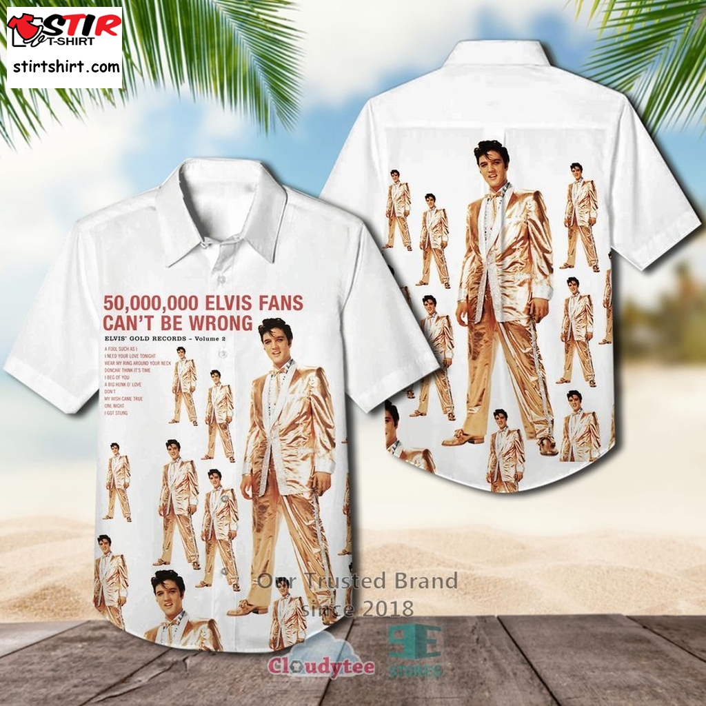 Elvis Presley 50000000 Elvis Fans Hawaiian Casual Shirt  