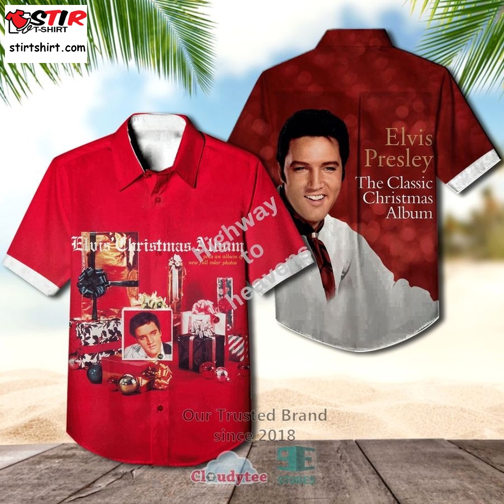 Elvis Presley Elvis Christmas Album Casual Hawaiian Shirt  