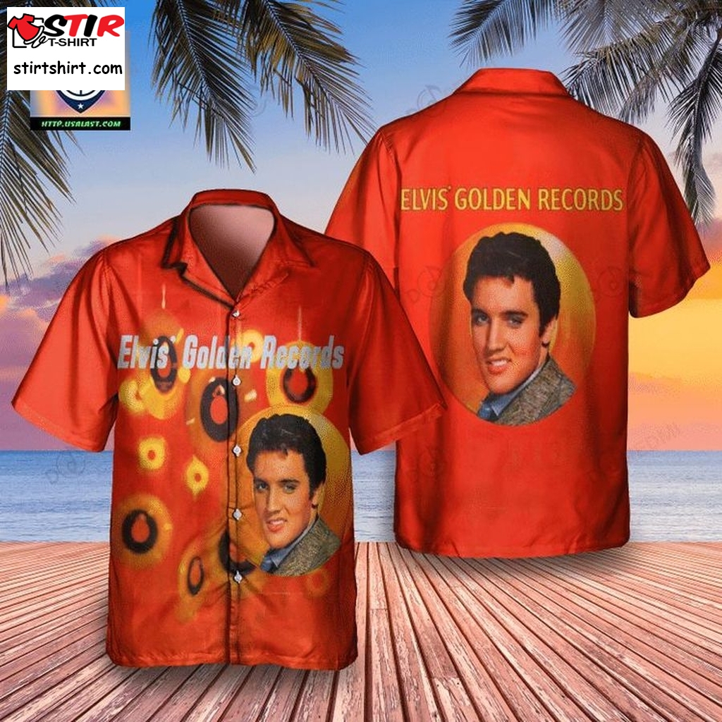Elvis Presley Elvis' Golden Records Album Hawaiian Shirt  Elvis 
