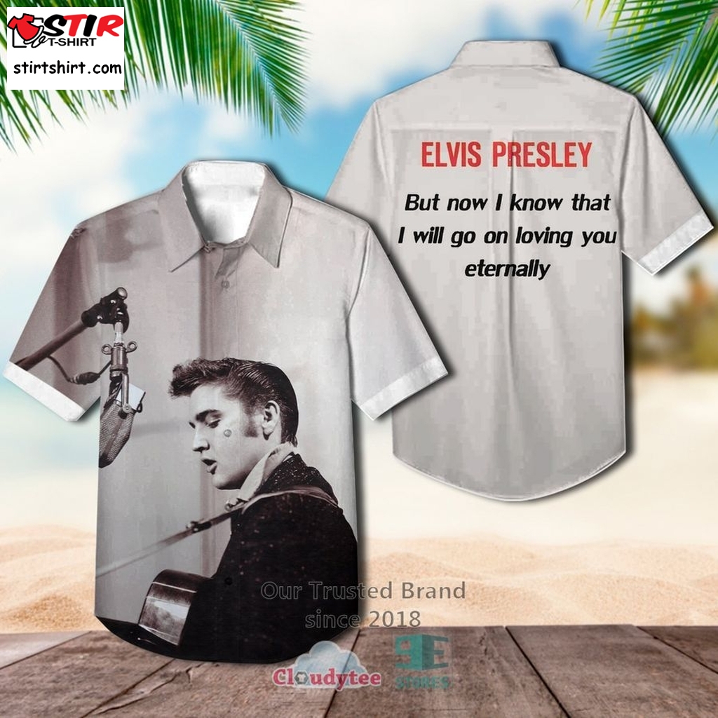 Elvis Presley I Will Going On Loing You Hawaiian Casual Shirt    Elvis s