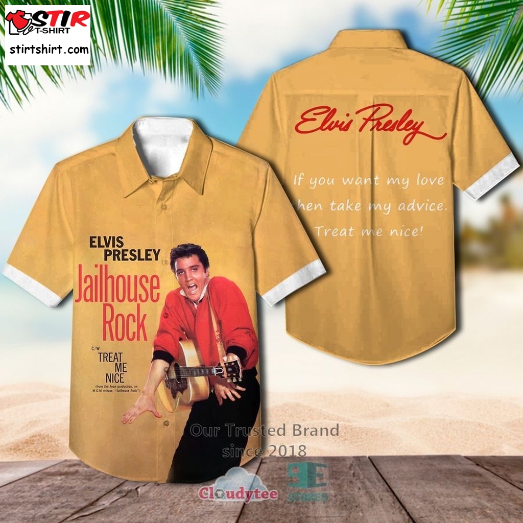 Elvis Presley Jailhouse Rock Hawaiian Casual Shirt    Elvis s