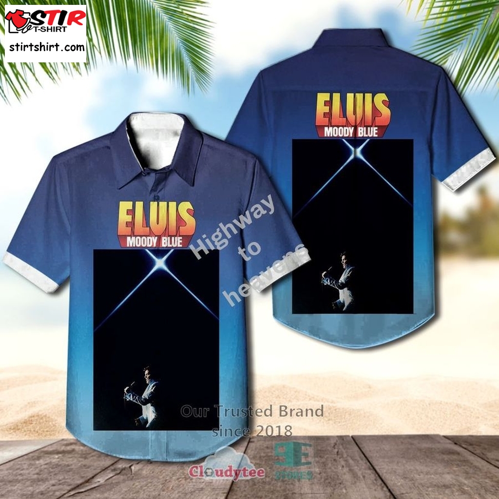 Elvis Presley Moody Blue Casual Hawaiian Shirt    Elvis s