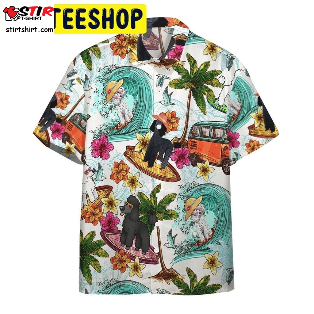 Enjoy Surfing With Poodle Hawaiian Shirt   With Suit