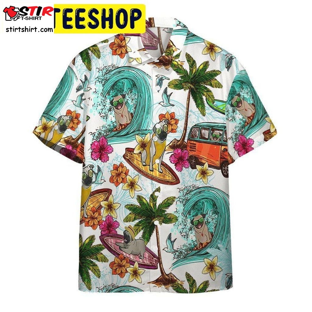 Enjoy Surfing With Pug Dog Hawaiian Shirt