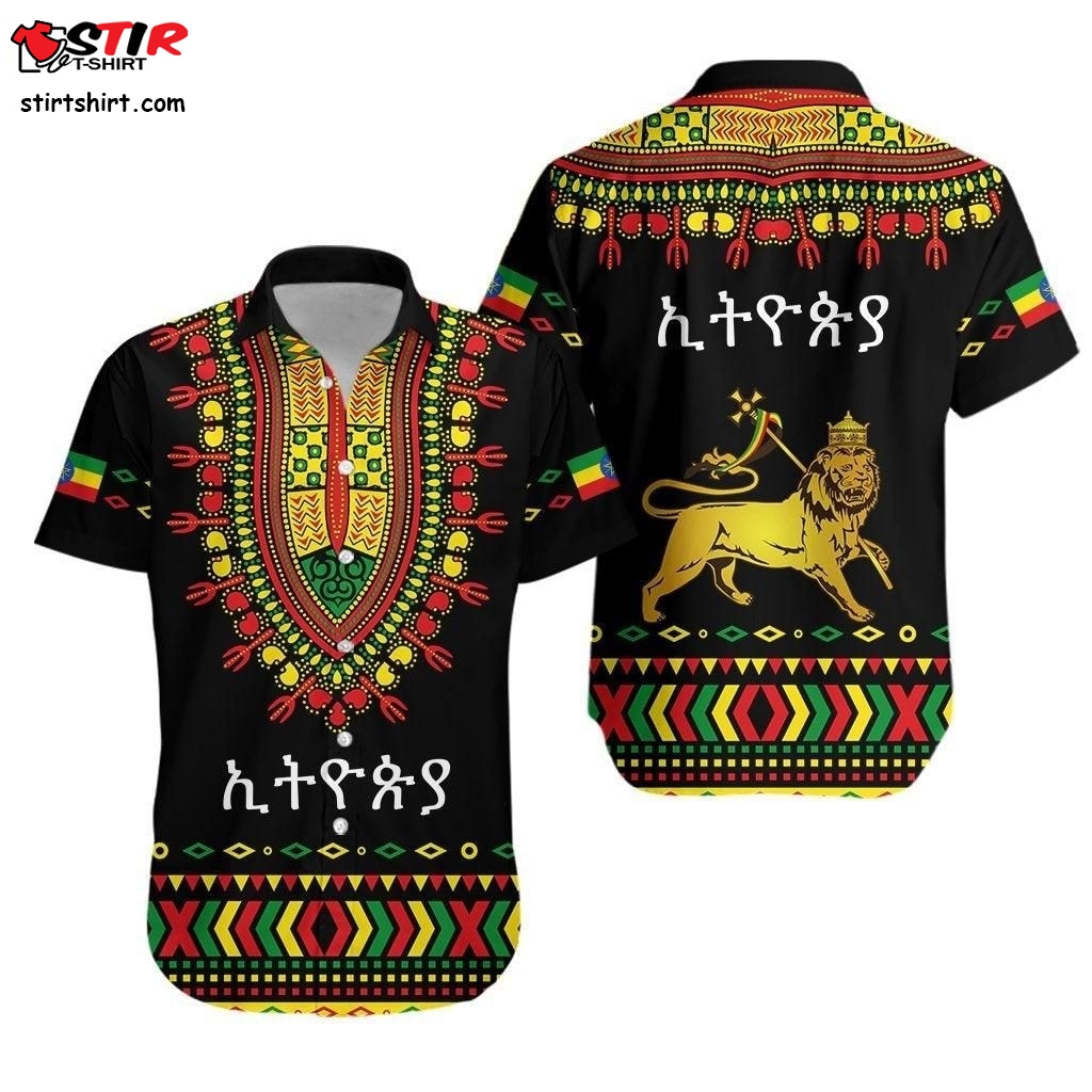 Ethiopia Hawaiian Shirt Lion Lt13  Trader Joe's 